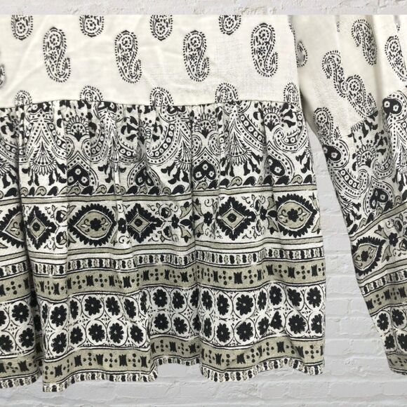 Zara Cream and Black Boho Top - Picture 12 of 14